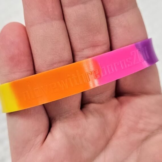 Rainbow Silicone Wristband 'All Dolls Matter' '#dollysistersunited'