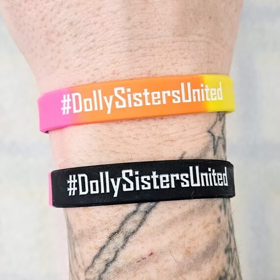 Rainbow Silicone Wristband 'All Dolls Matter' '#dollysistersunited'